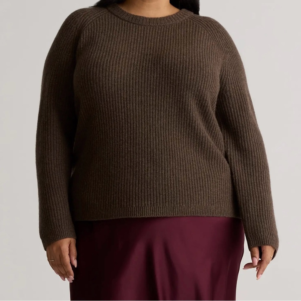 Mongolian Cashmere Fisherman Crewneck Sweater (3X)